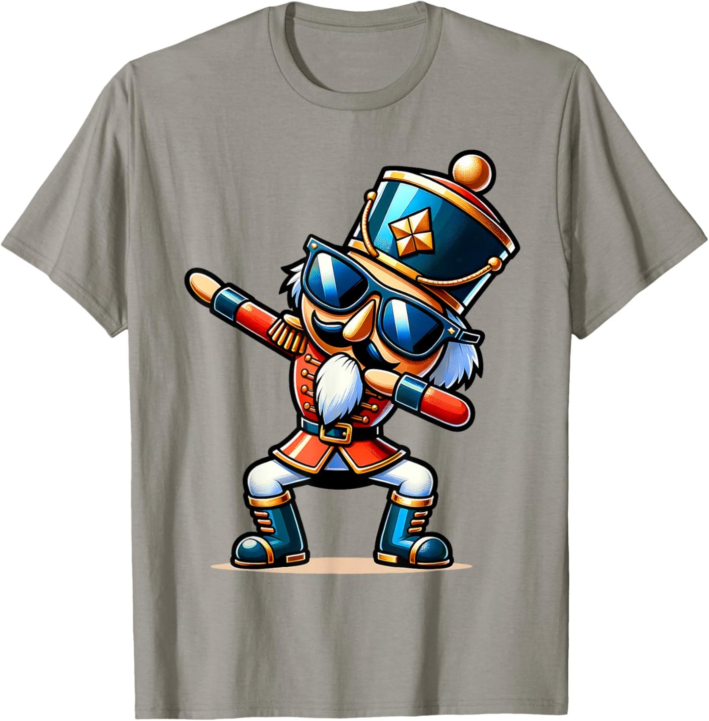 Christmas Nutcracker Dabbing Boys Santa Xmas Funny T-Shirt - T-Shirt | Sand