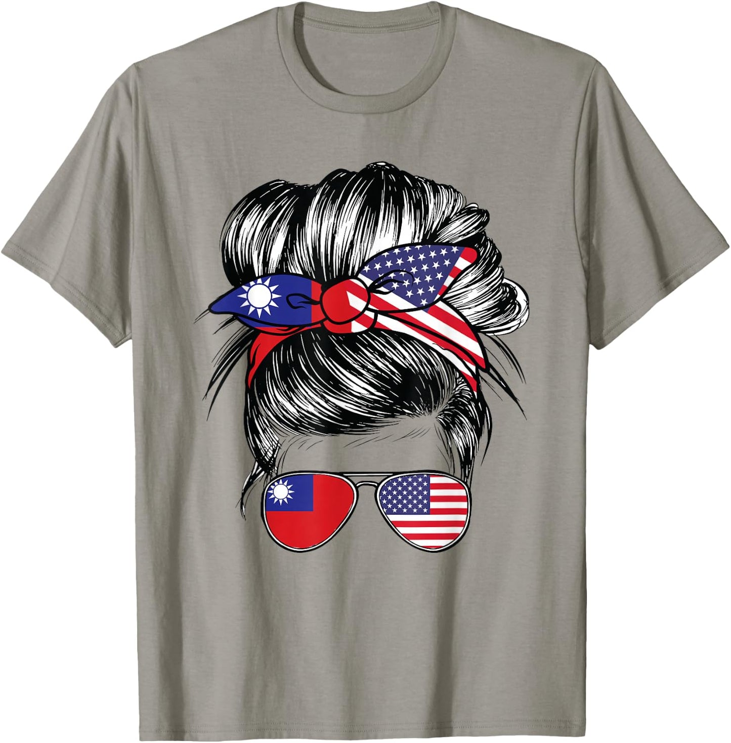 Taiwan Flag Taiwanese Women American USA Heritage Taiwan T-Shirt - T-Shirt | Sand