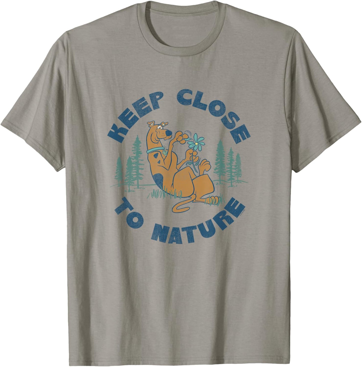 Scooby-Doo Vintage Earth Day Keep Close To Nature Poster T-Shirt - T-Shirt | Sand