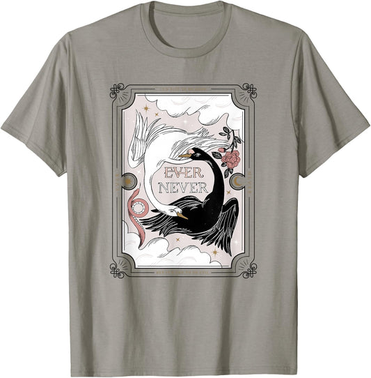 The School for Good and Evil Ever Never Black & White Geese T-Shirt - T-Shirt | Sand
