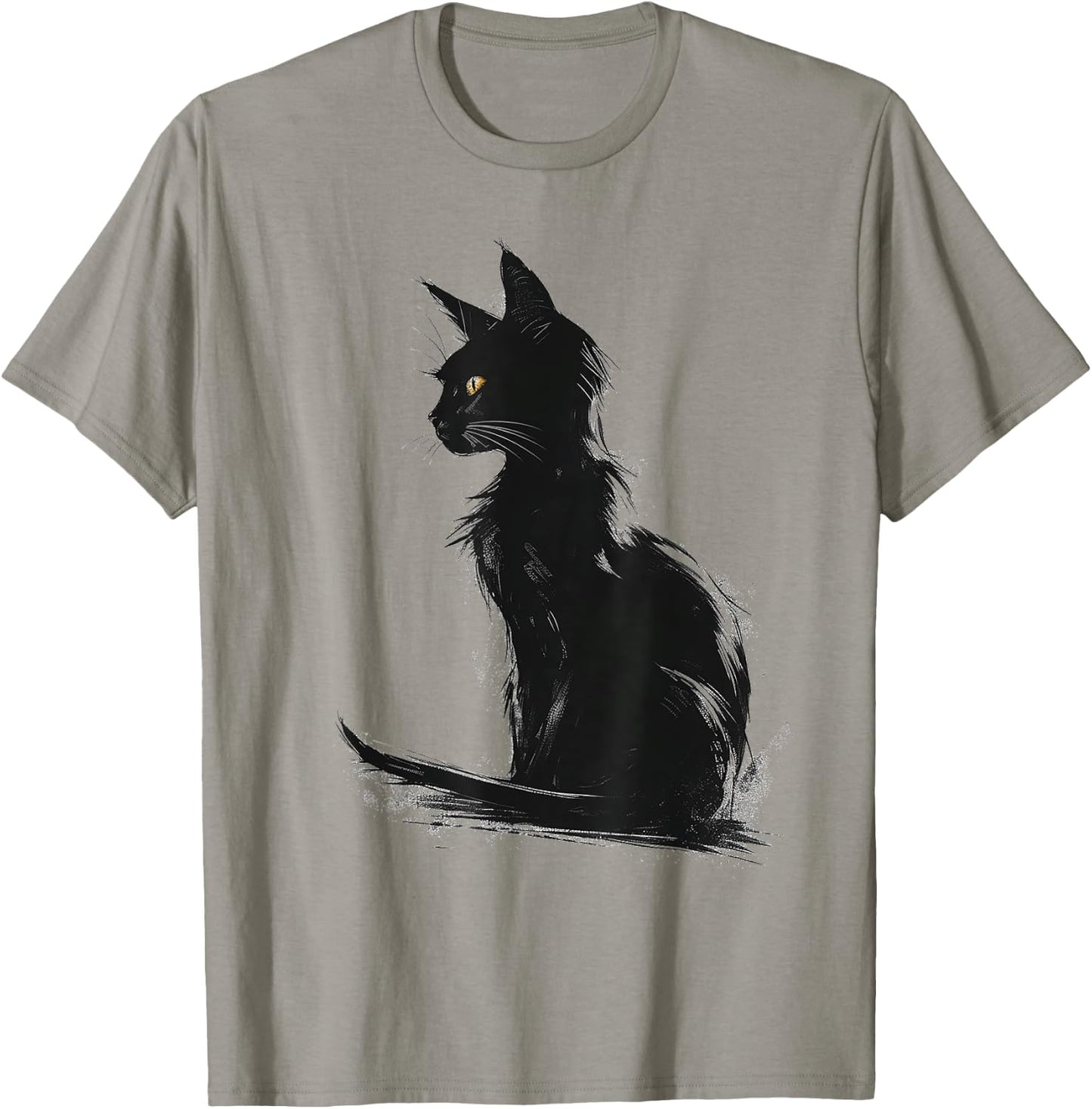 Cat Abstract Graphic Drawing Artwork Animal Cat Men Women Kids T-Shirt - T-Shirt | Sand