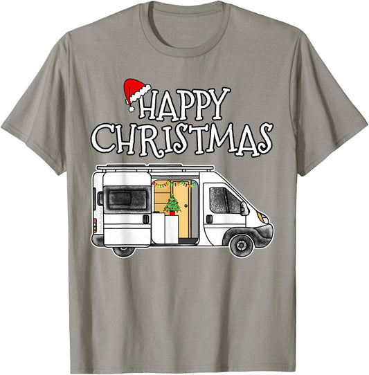 Christmas Van Life Camping Xmas 2022 T-Shirt - T-Shirt | Sand