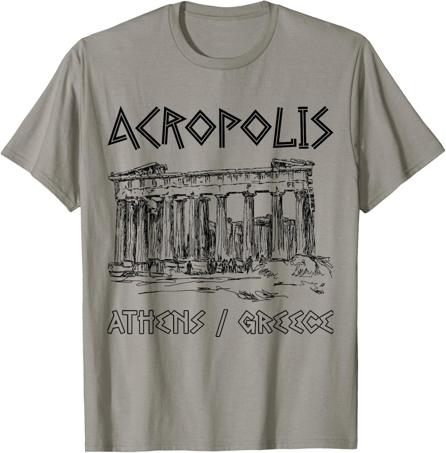 Acropolis Athens Greece Souvenir Greek Parthenon T-Shirt - T-Shirt | Sand