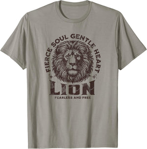 Wild Fierce Lion Safari for Animal Lover Women and Men T-Shirt - T-Shirt | Sand