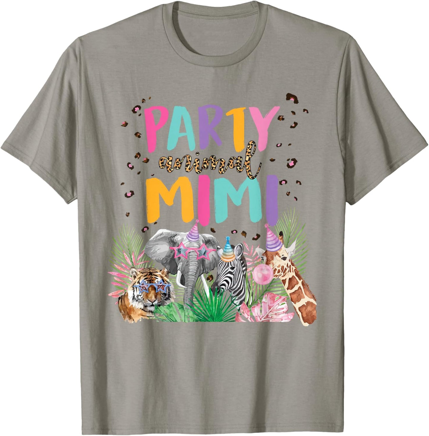 Mimi Of The Birthday Boy Girl Zoo Theme Animal Party T-Shirt - T-Shirt | Sand