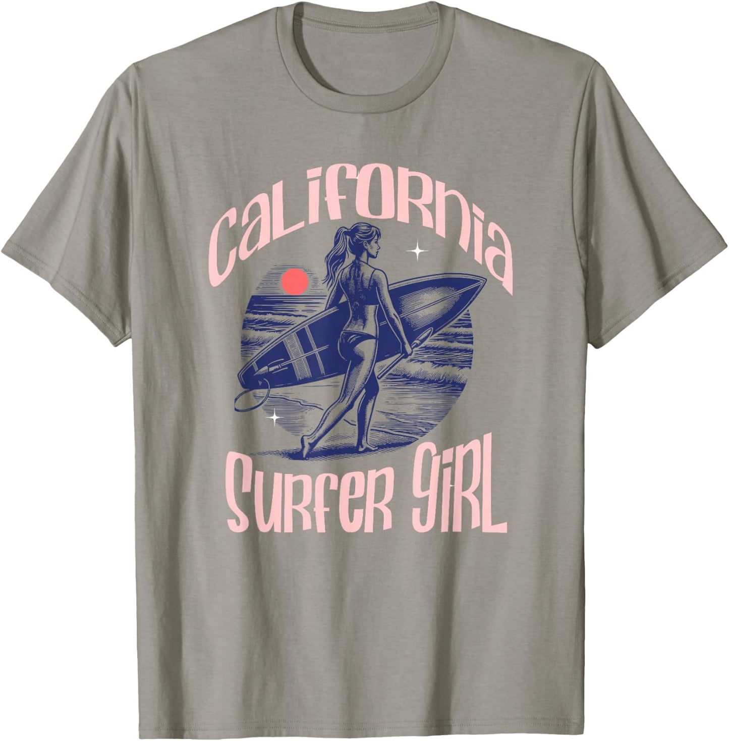 California Surfer Girl Beach Cute Summer T-Shirt - T-Shirt | Sand