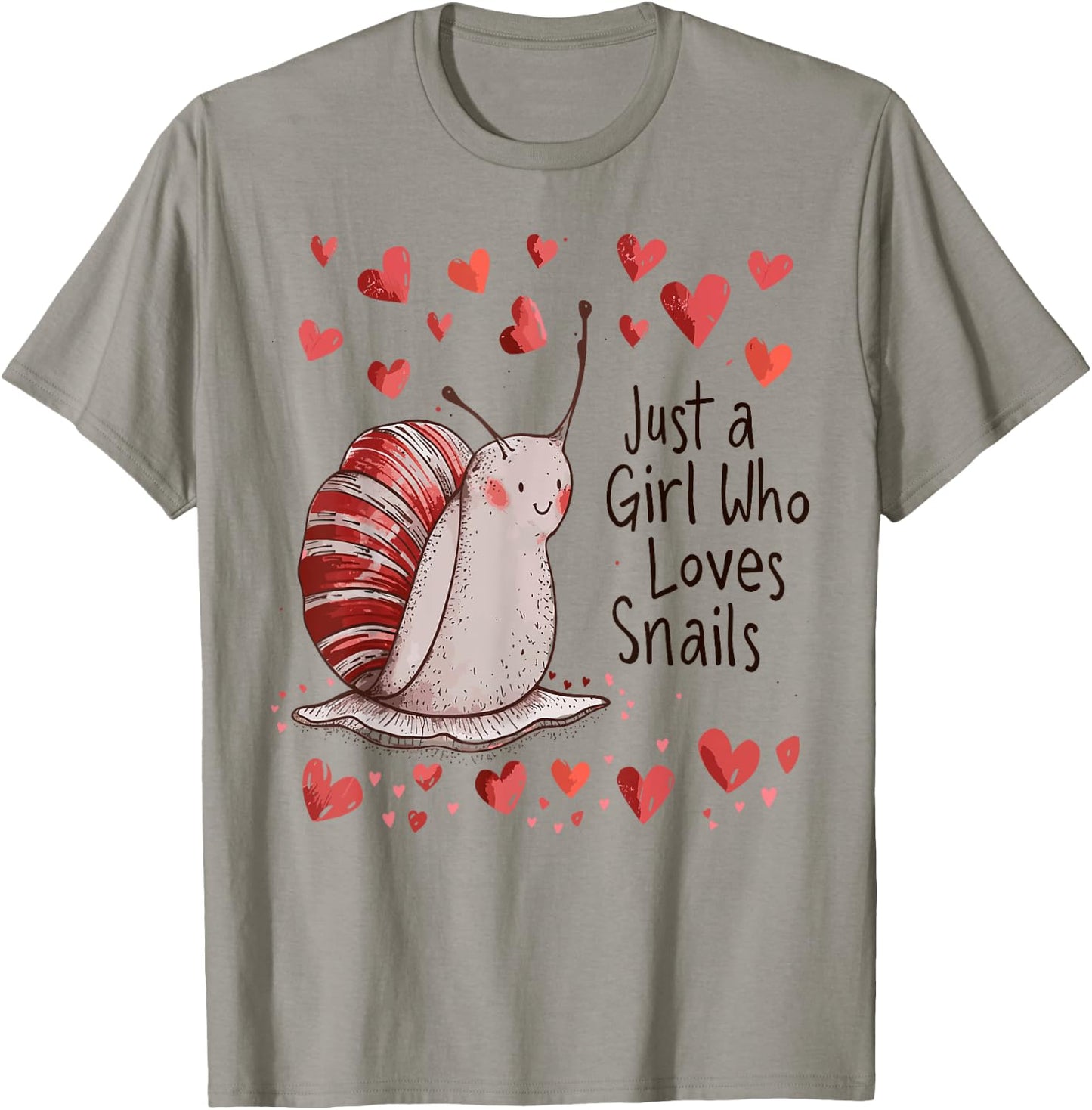 Cute Snails Lovers Gift - Just A Girl Who Loves Snails T-Shirt - T-Shirt | Sand
