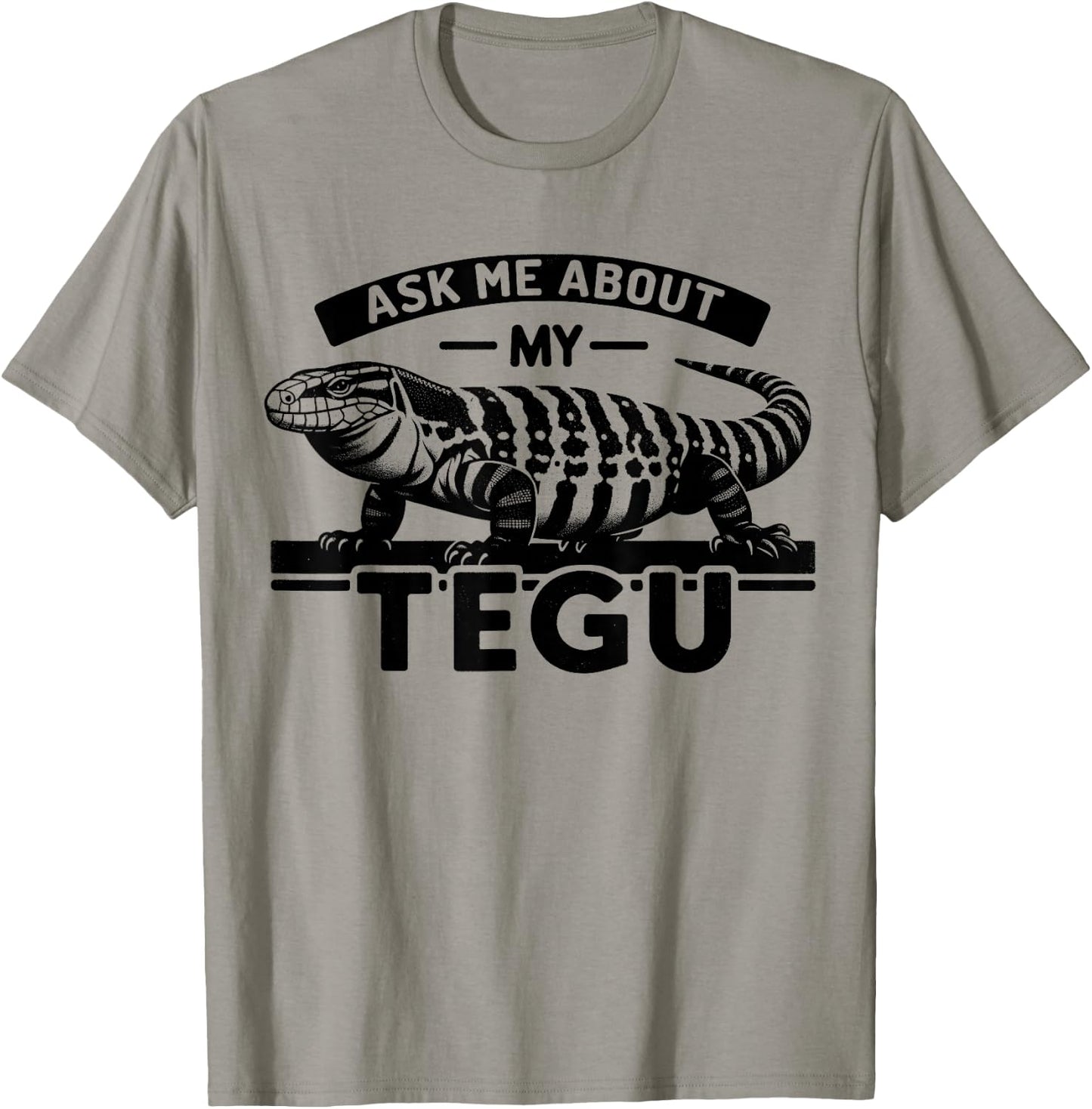 Tegu Lover - My Tegu Hobby - Giant Black And White Tegu T-Shirt - T-Shirt | Sand