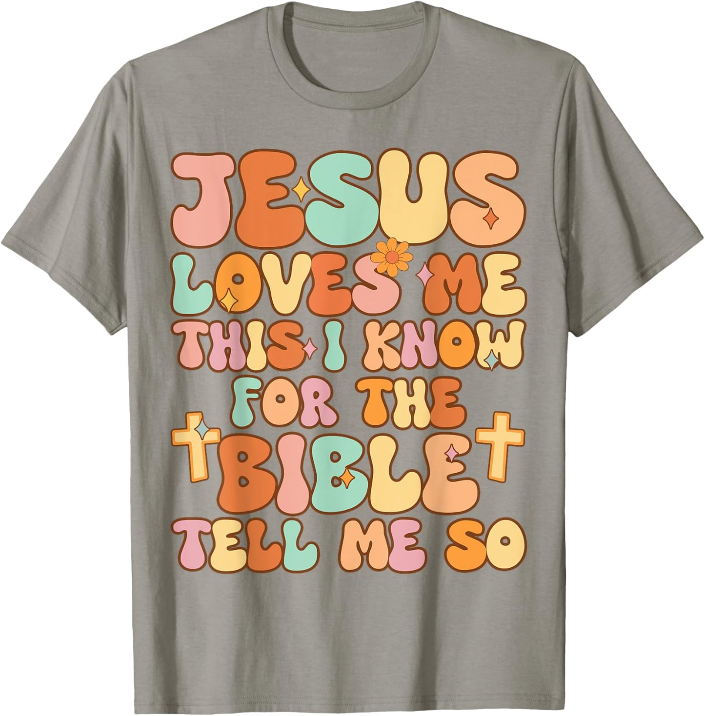 Toddler Jesus Loves Me This I Know Kid Youth Jesus Christian T-Shirt - T-Shirt | Sand