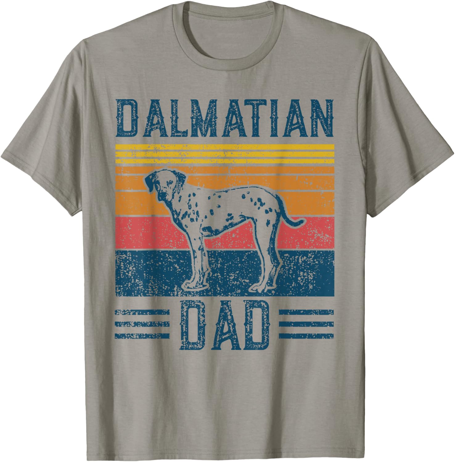 Dog | Dalmatian Dad - Vintage Dalmatian Dad T-Shirt - T-Shirt | Sand