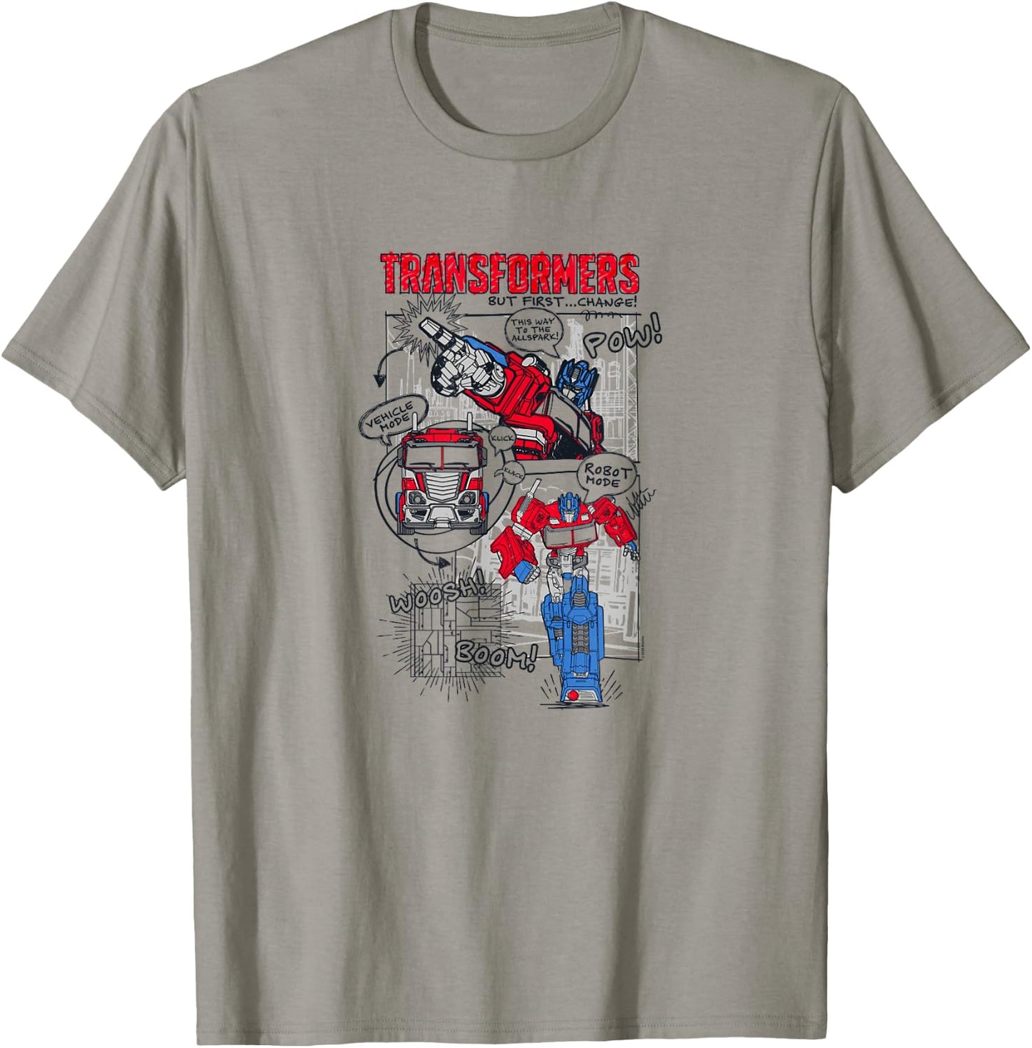 Transformers Optimus Prime Transformation Comic Strip T-Shirt - T-Shirt | Sand