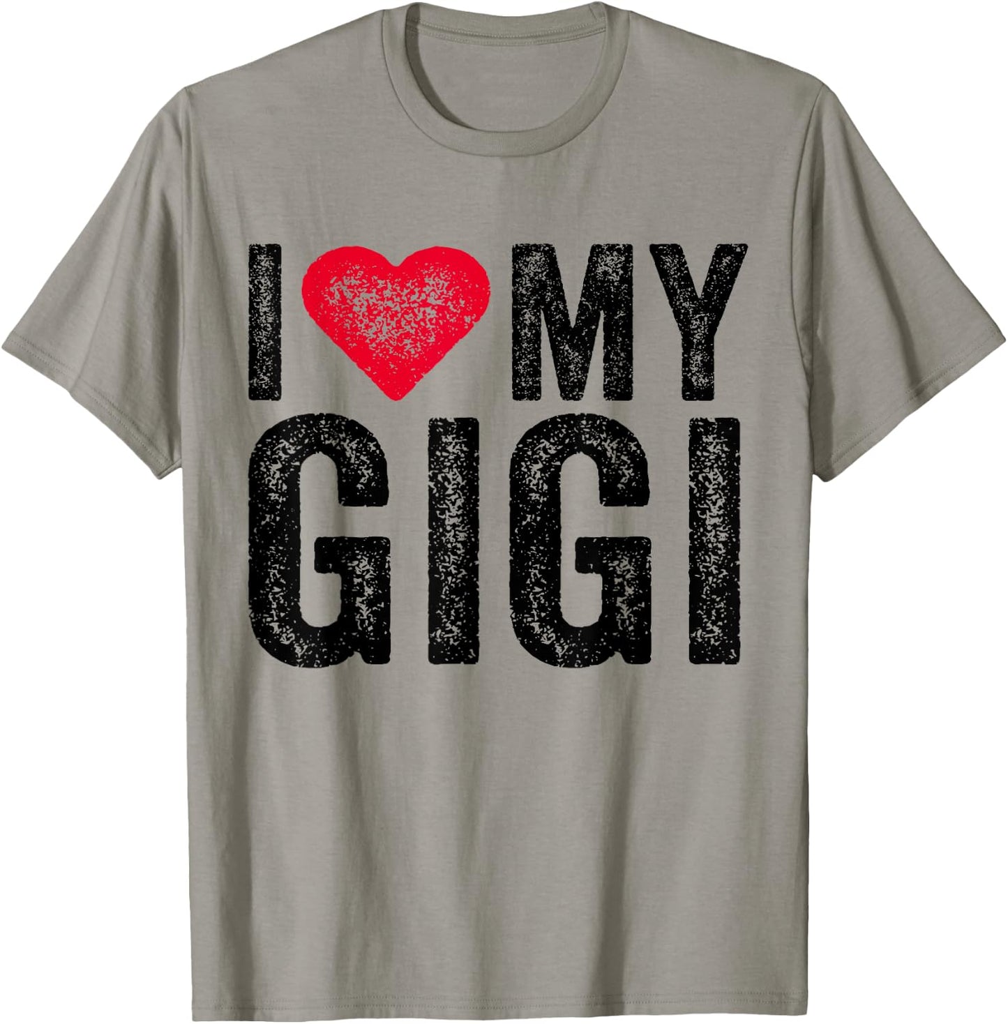 I Love My Gigi Red Heart Grandma Mother's Day Funny Vintage T-Shirt - T-Shirt | Sand