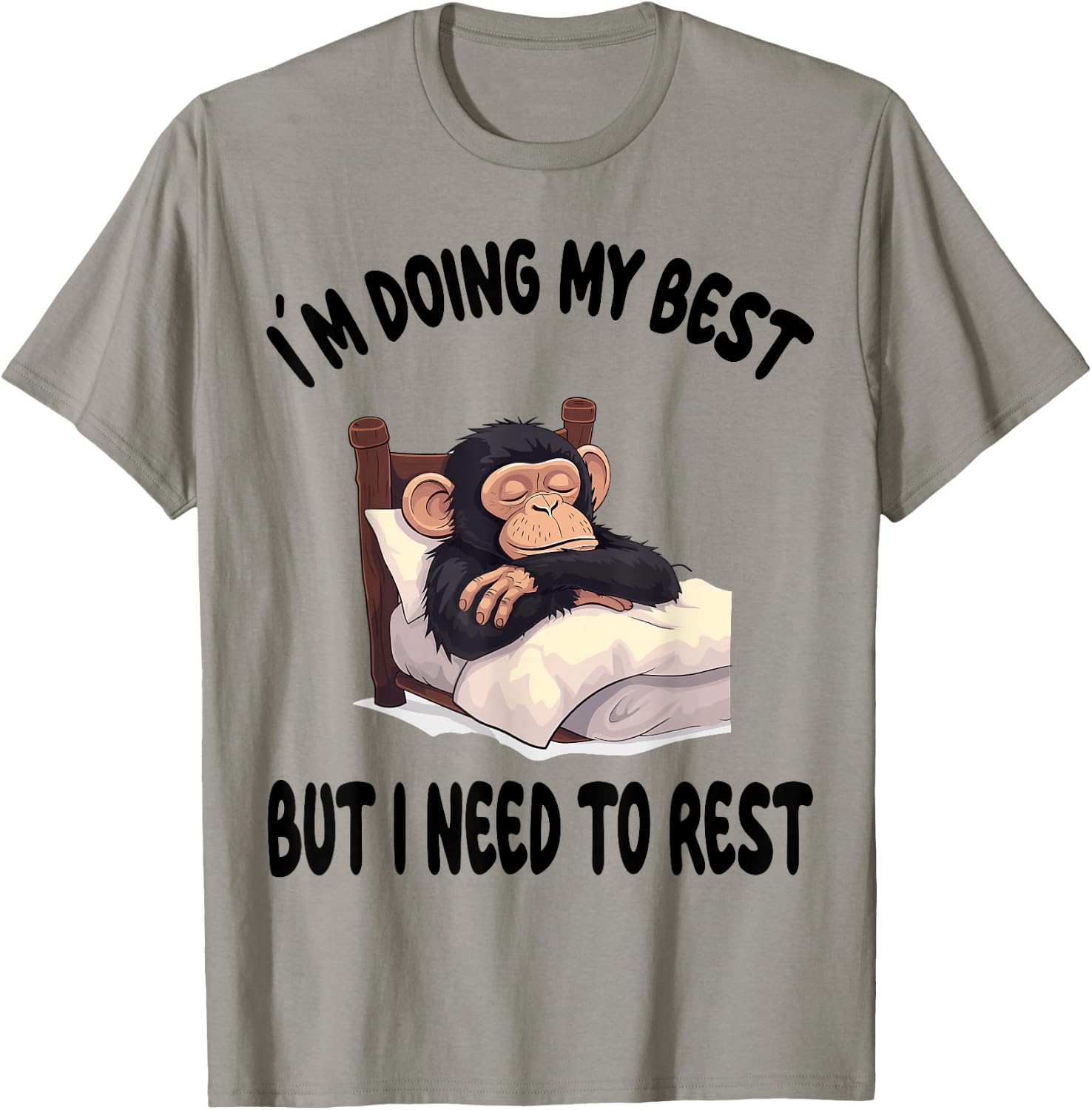Monkey Ape Official Sleepshirt Pajamas Nightgown T-Shirt - T-Shirt | Sand