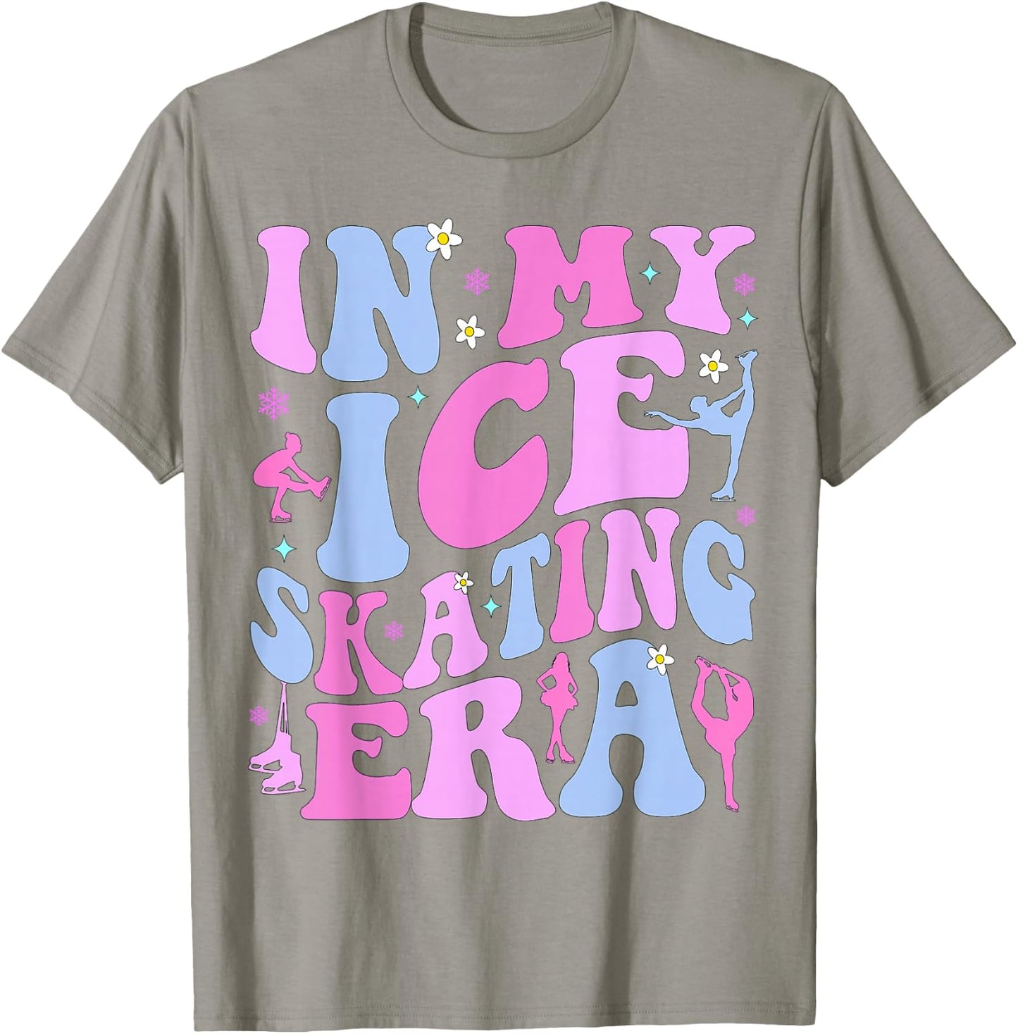 In My Ice Skating Era Figure Hockey Skating Girls Boys Coach T-Shirt - T-Shirt | Sand