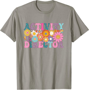 Activity Director Week Groovy Appreciation Day T-Shirt - T-Shirt | Sand