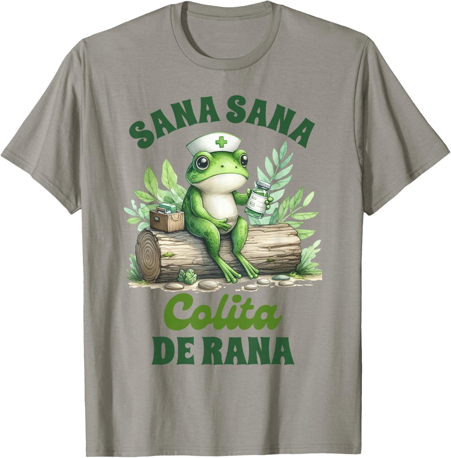 Mexican Nurse Frog Latina Enfermera Sana Sana Colita De Rana T-Shirt - T-Shirt | Sand