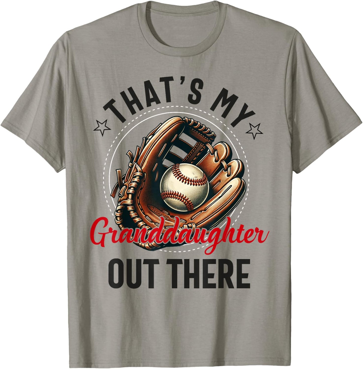 That's My Granddaughter Out There Softball Grandpa T-Shirt - T-Shirt | Sand