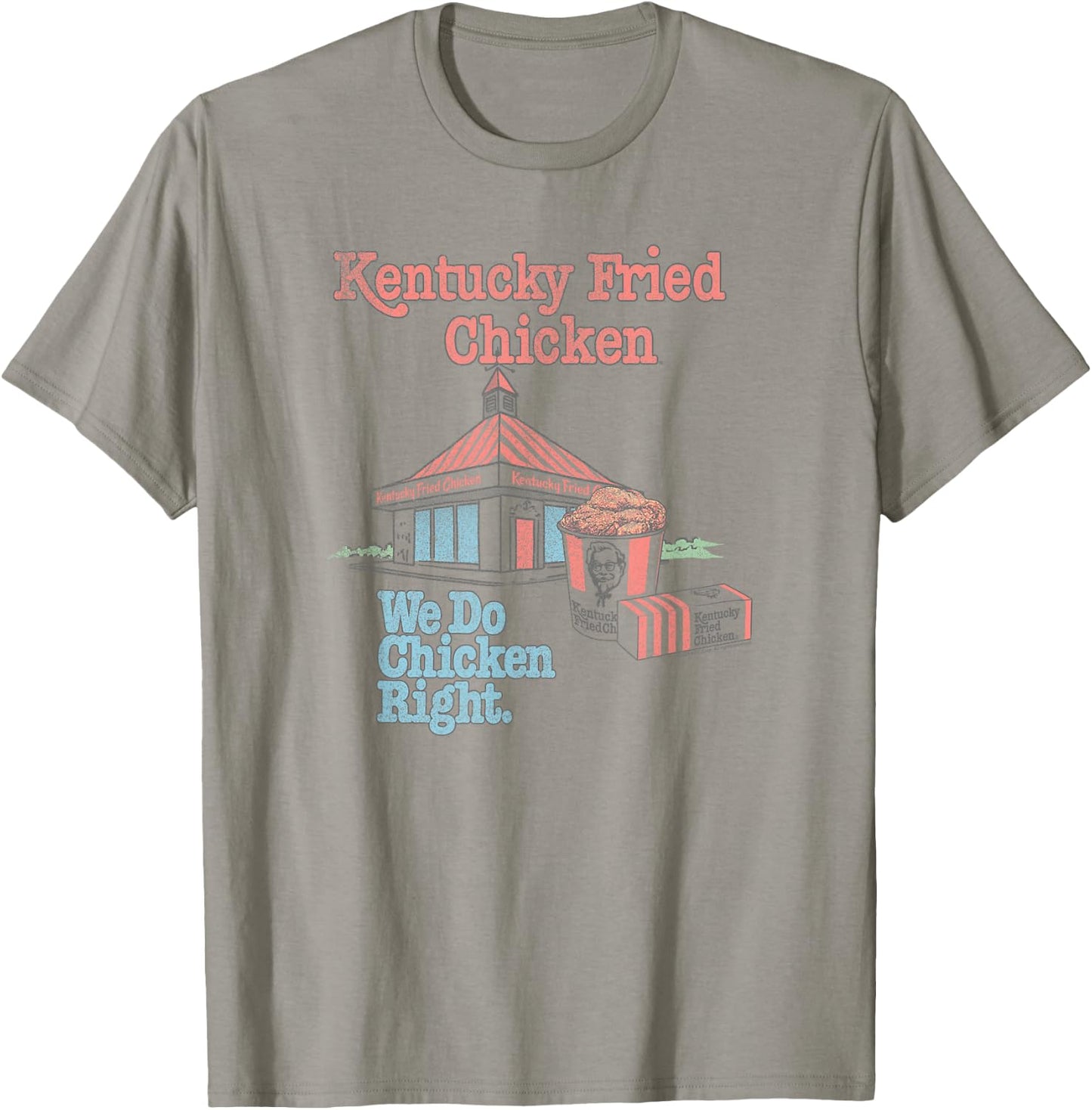 Officially Licensed KFC We Do Chicken Right Fast Food T-Shirt - T-Shirt | Sand
