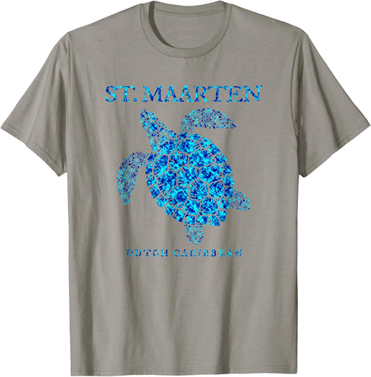 St. Maarten Sea Turtle Boys Girls Vacation Souvenir T-Shirt - T-Shirt | Sand