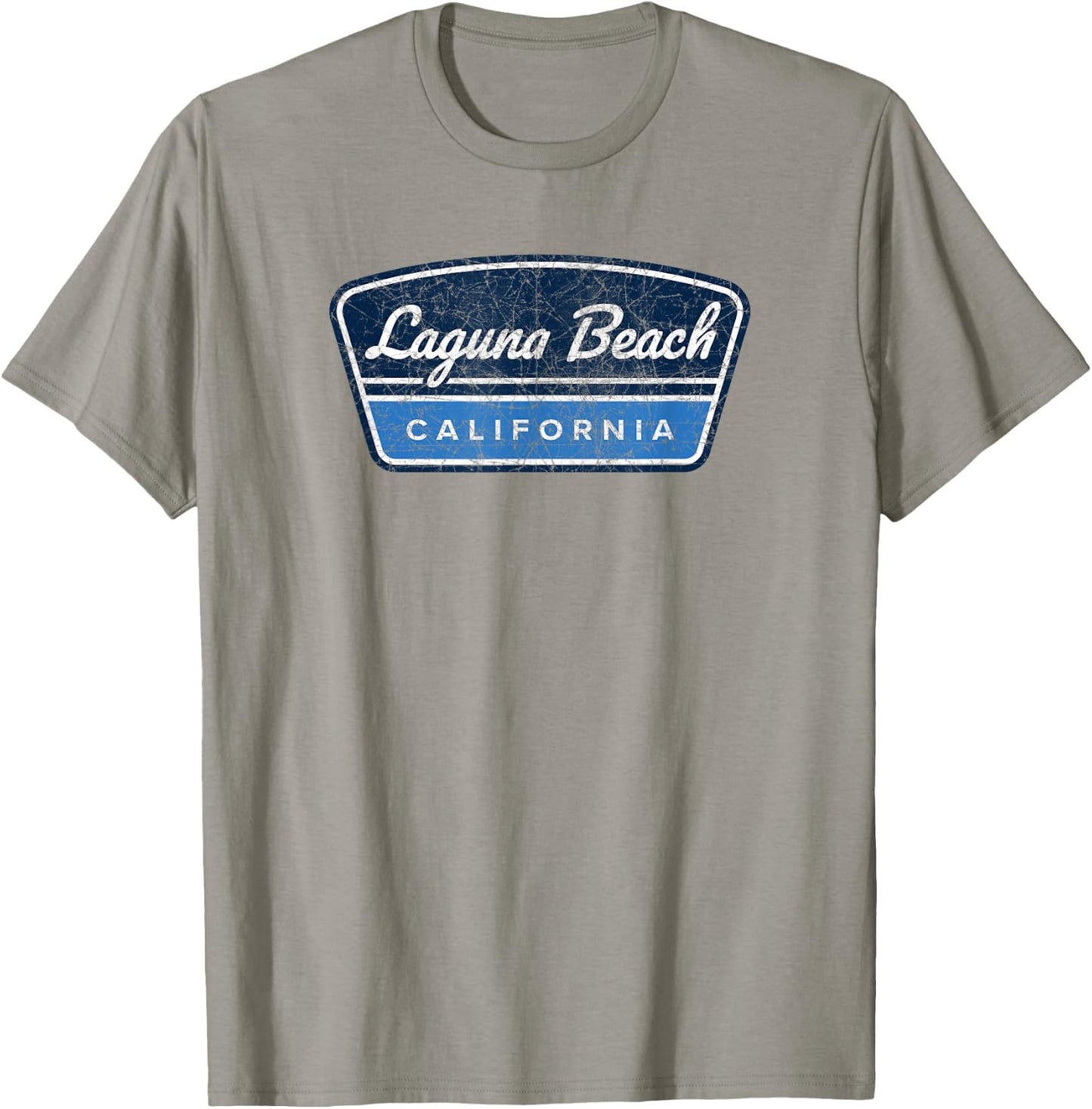 Laguna Beach California Retro Vintage Souvenir Badge T-Shirt - T-Shirt | Sand