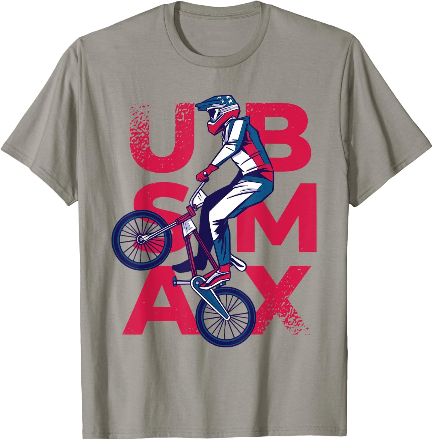 BMX Bike Support Team Flag USA Track Rider American T-Shirt - T-Shirt | Sand
