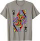 Queen Of Clubs Royal Flush Costume Halloween Playing Cards T-Shirt - T-Shirt | Sand