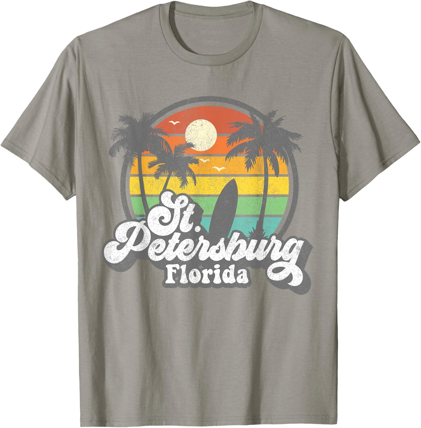 Vintage St. Petersburg Beach Florida Surfing Retro Surf Gift Women Girls Kids T-Shirt - T-Shirt | Sand