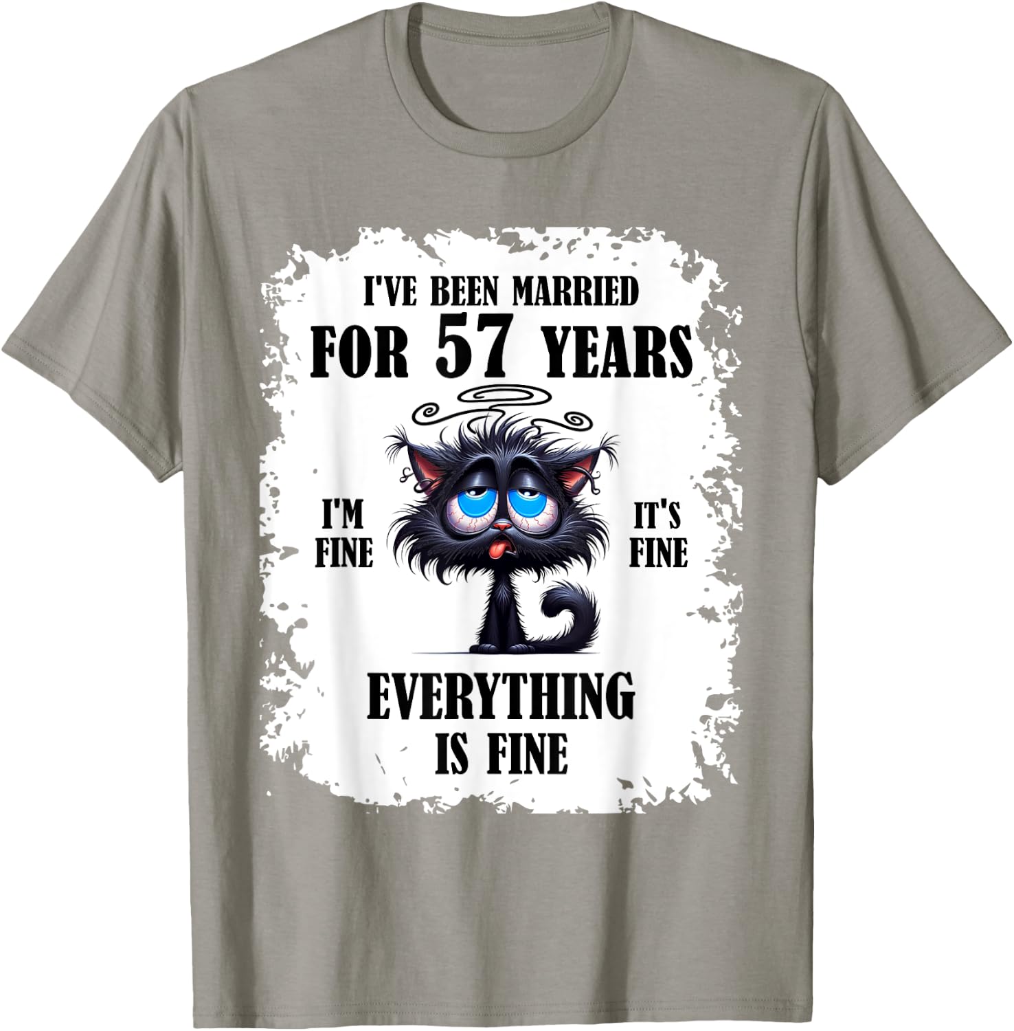 I've Been Married For 57 Years T-Shirt - T-Shirt | Sand