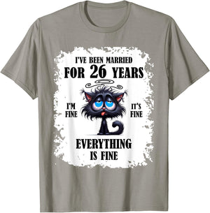 I've Been Married For 26 Years T-Shirt - T-Shirt | Sand