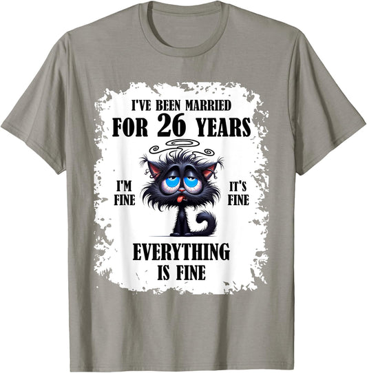 I've Been Married For 26 Years T-Shirt - T-Shirt | Sand