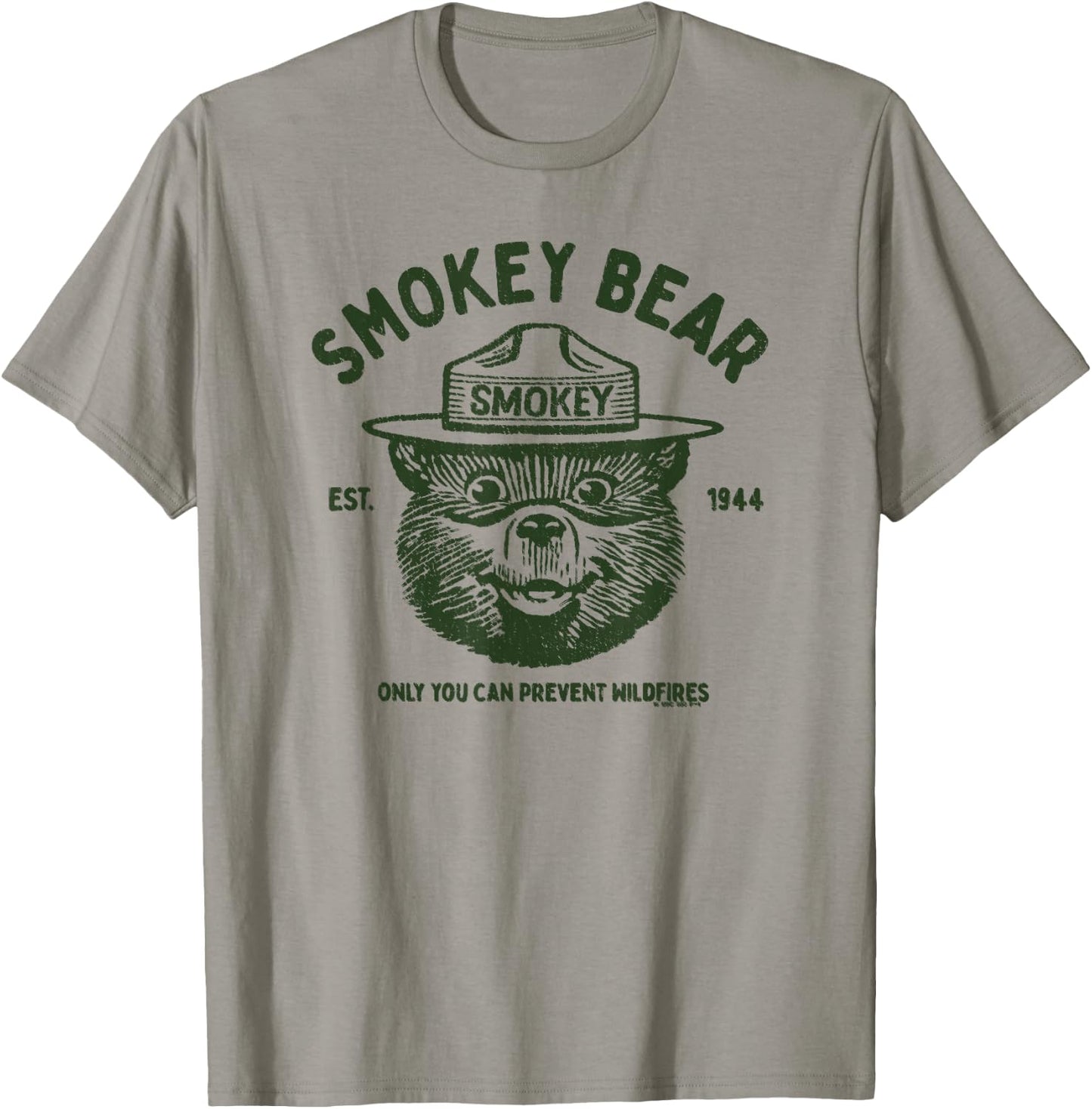 Vintage Smokey Bear Logo Only You Can Prevent Wildfires T-Shirt - T-Shirt | Sand