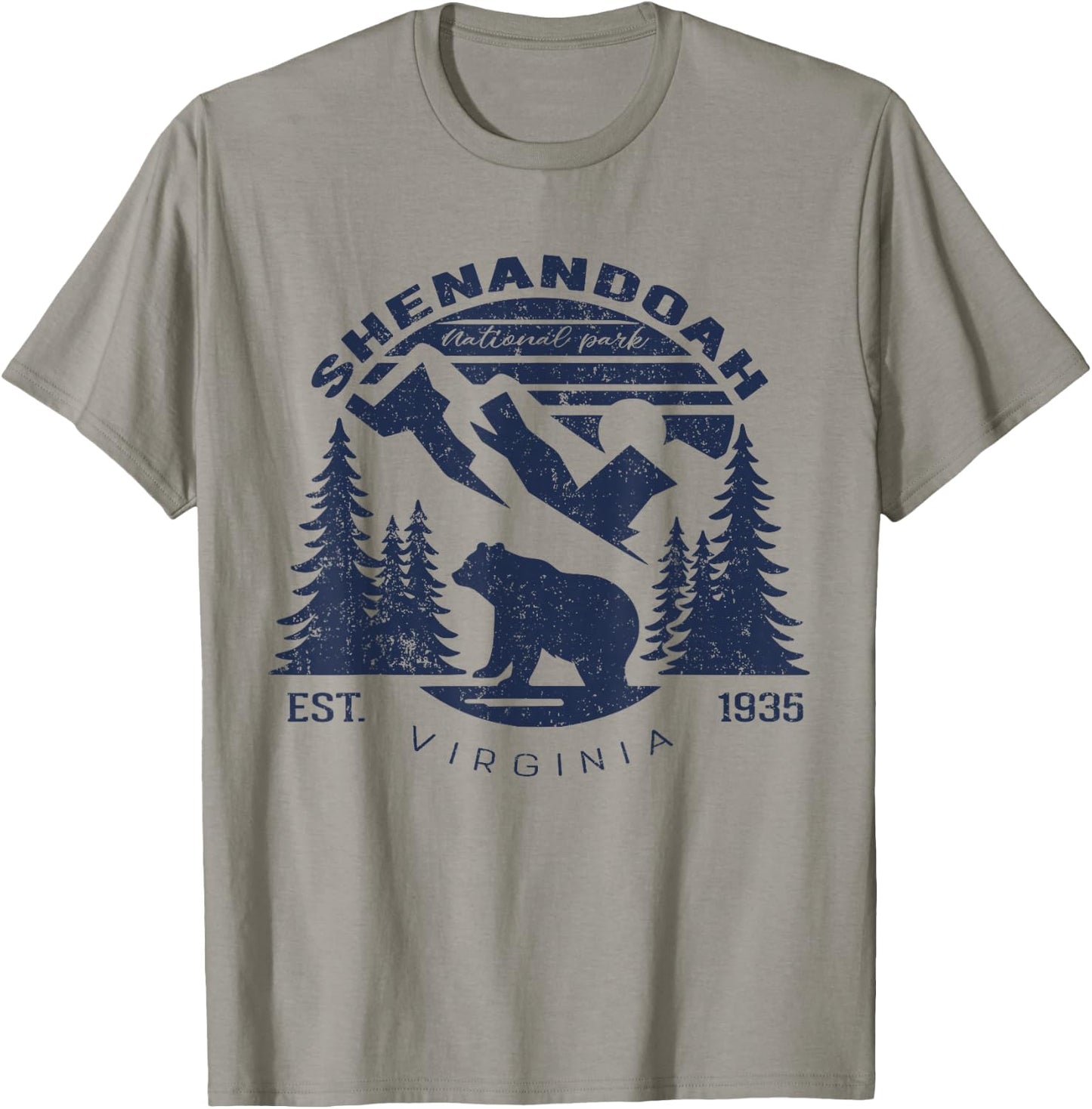 Vintage Shenandoah National Park for kids Hiking Camping T-Shirt - T-Shirt | Sand