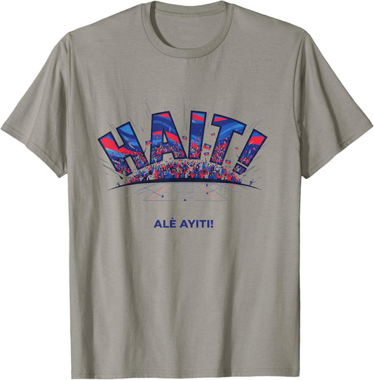 Haiti Ale Ayiti Soccer Fan Shirt 2026 Supporter T-Shirt - T-Shirt | Sand