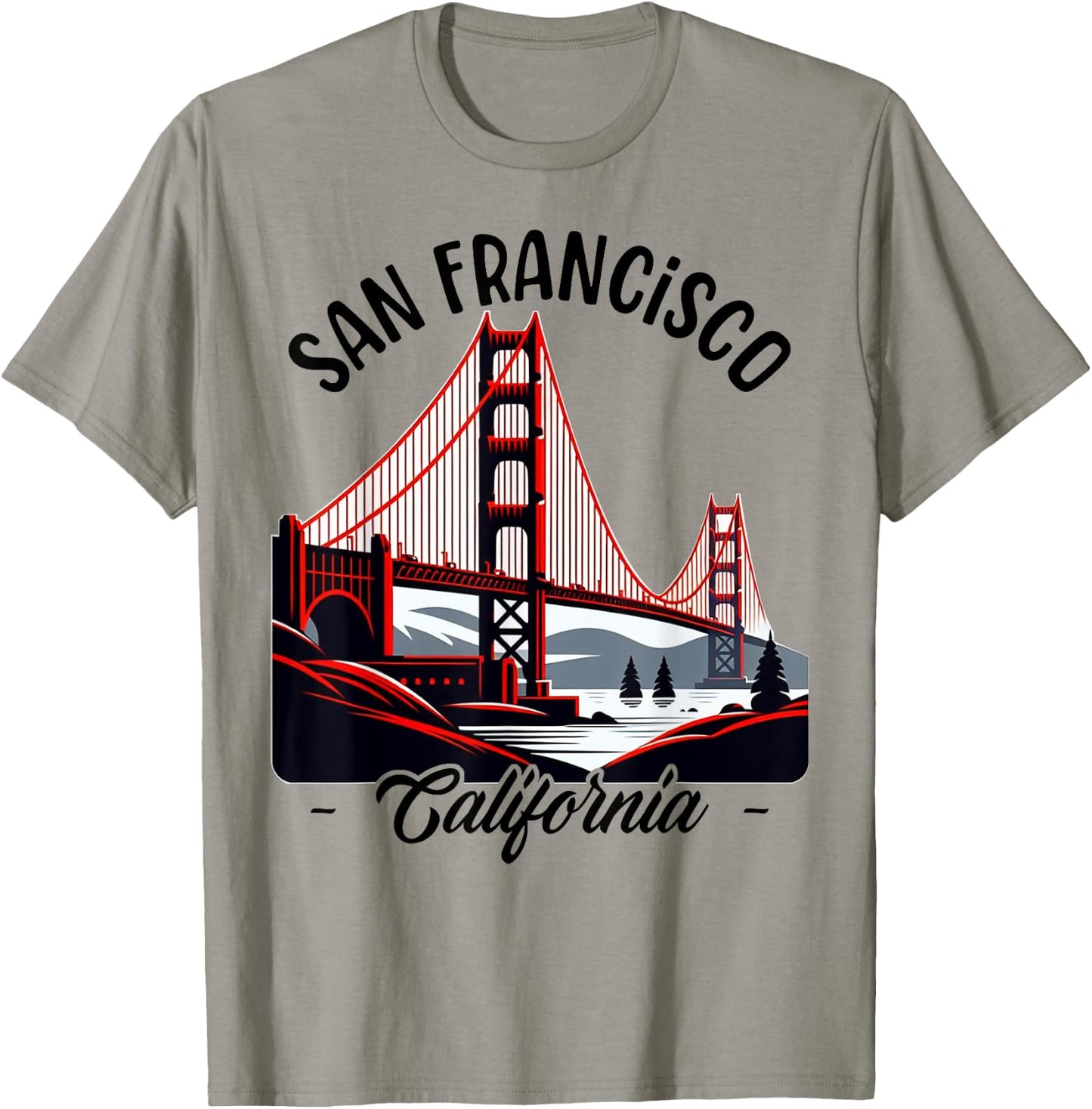 Golden Gate Bridge San Francisco California USA Golden Gate T-Shirt - T-Shirt | Sand