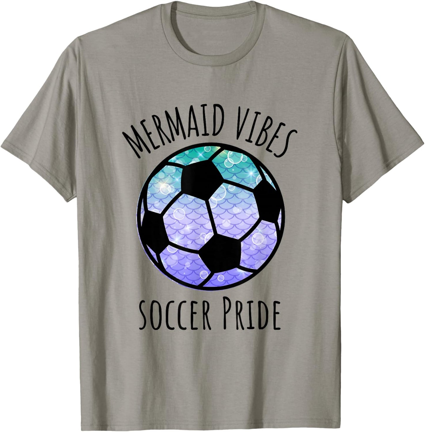 Mermaid Vibes Soccer Girl Fishtail Ocean Team Shell Games T-Shirt - T-Shirt | Sand