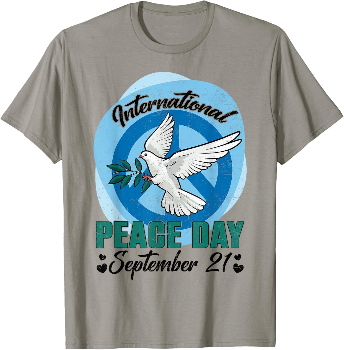 Funny Peace Bird World Peace Day International Day Of Peace T-Shirt - T-Shirt | Sand