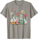 Floral Beakers Chemistry Lab Scientist Chemist Med Lab Tech T-Shirt - T-Shirt | Sand
