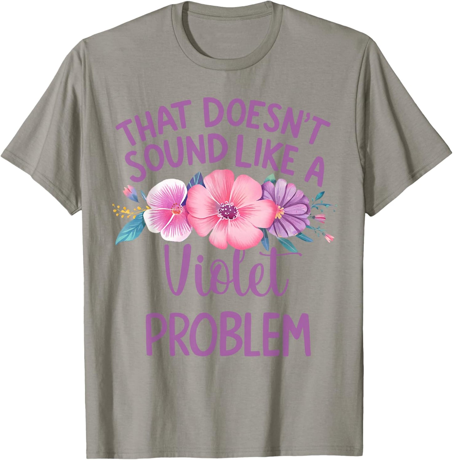 Violet Personalized Cute Flower Girls Violet Name T-Shirt - T-Shirt | Sand