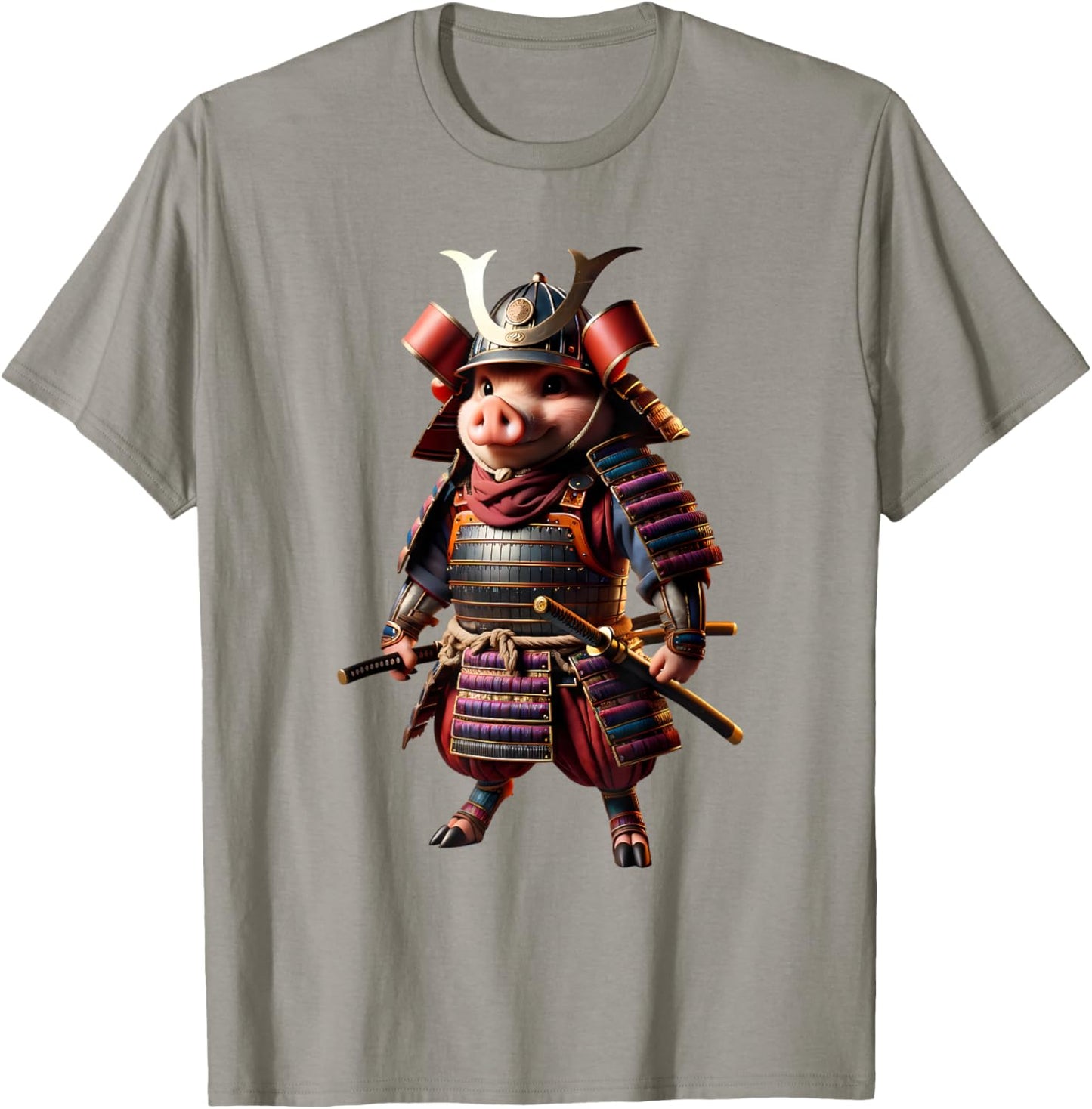 Samurai Pig Japanese Anime Halloween Costume T-Shirt - T-Shirt | Sand