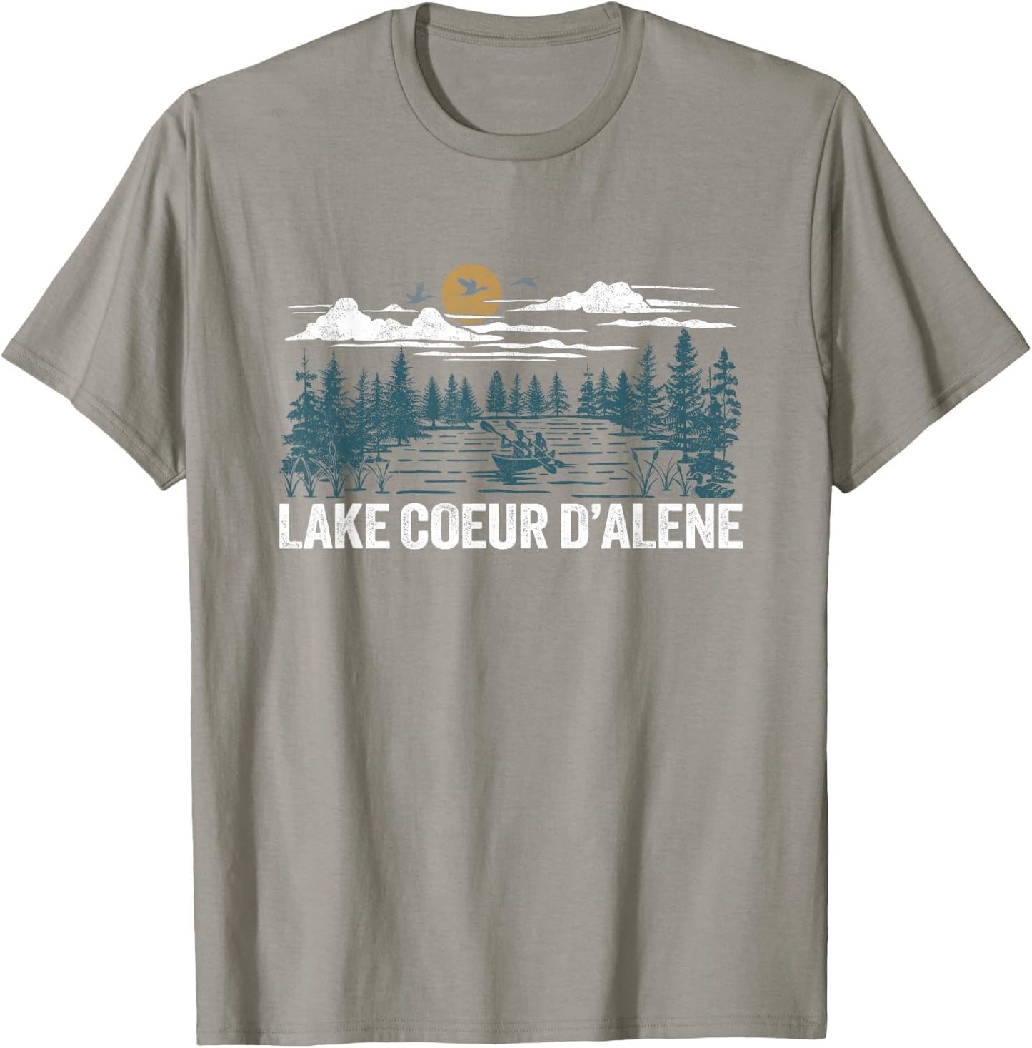 Lake Coeur d'Alene Idaho T-Shirt - T-Shirt | Sand