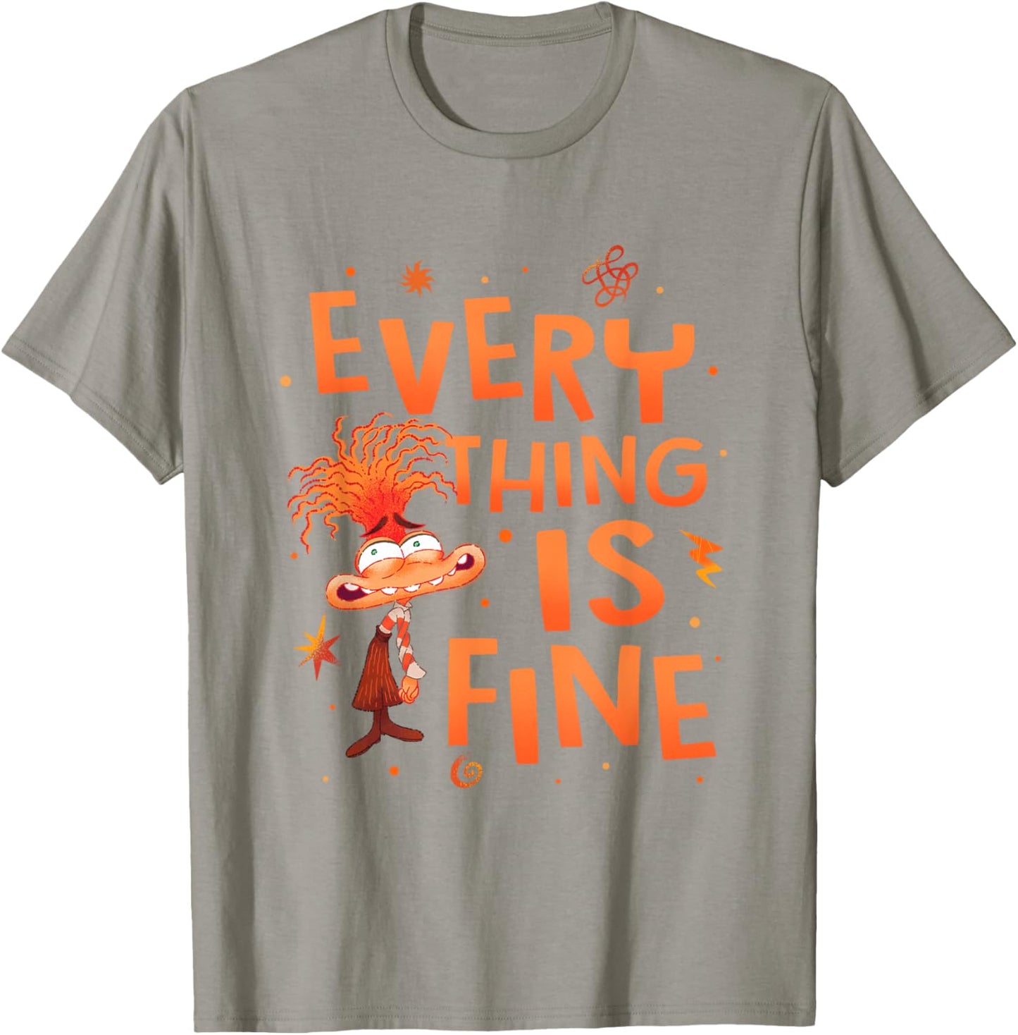 Disney Pixar Inside Out 2 Everything Is Fine Anxiety Logo T-Shirt - T-Shirt | Sand