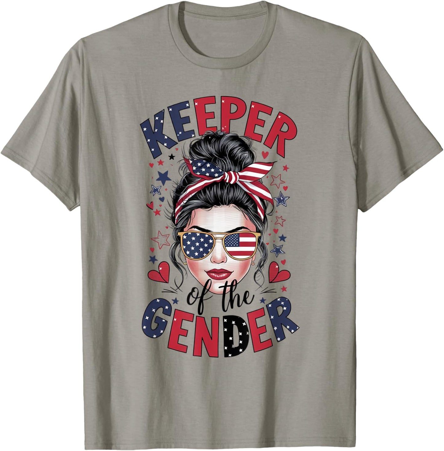 Keeper of the Gender Moms Fourth 4th of july Gender Reveal Men T-Shirt - T-Shirt | Sand