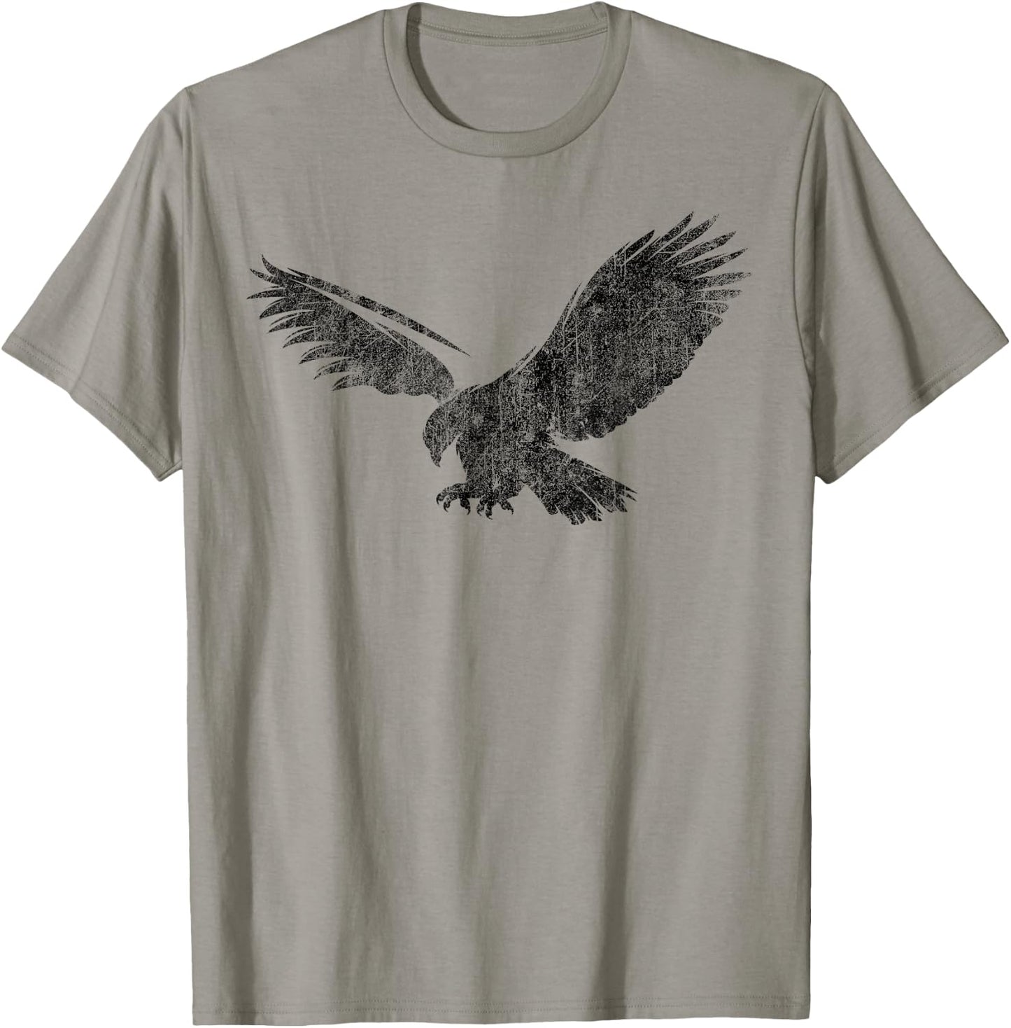 Beautiful Eagle American Bird Silhouette Flying Vintage Cool T-Shirt - T-Shirt | Sand
