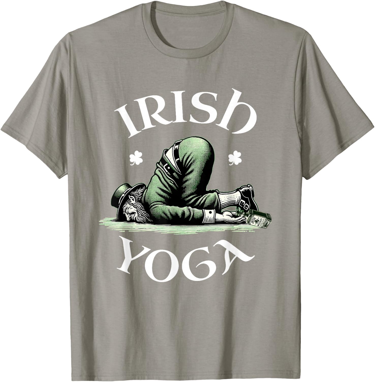 Irish Yoga Festive Green St. Paddy's Day Humor T-Shirt - T-Shirt | Sand