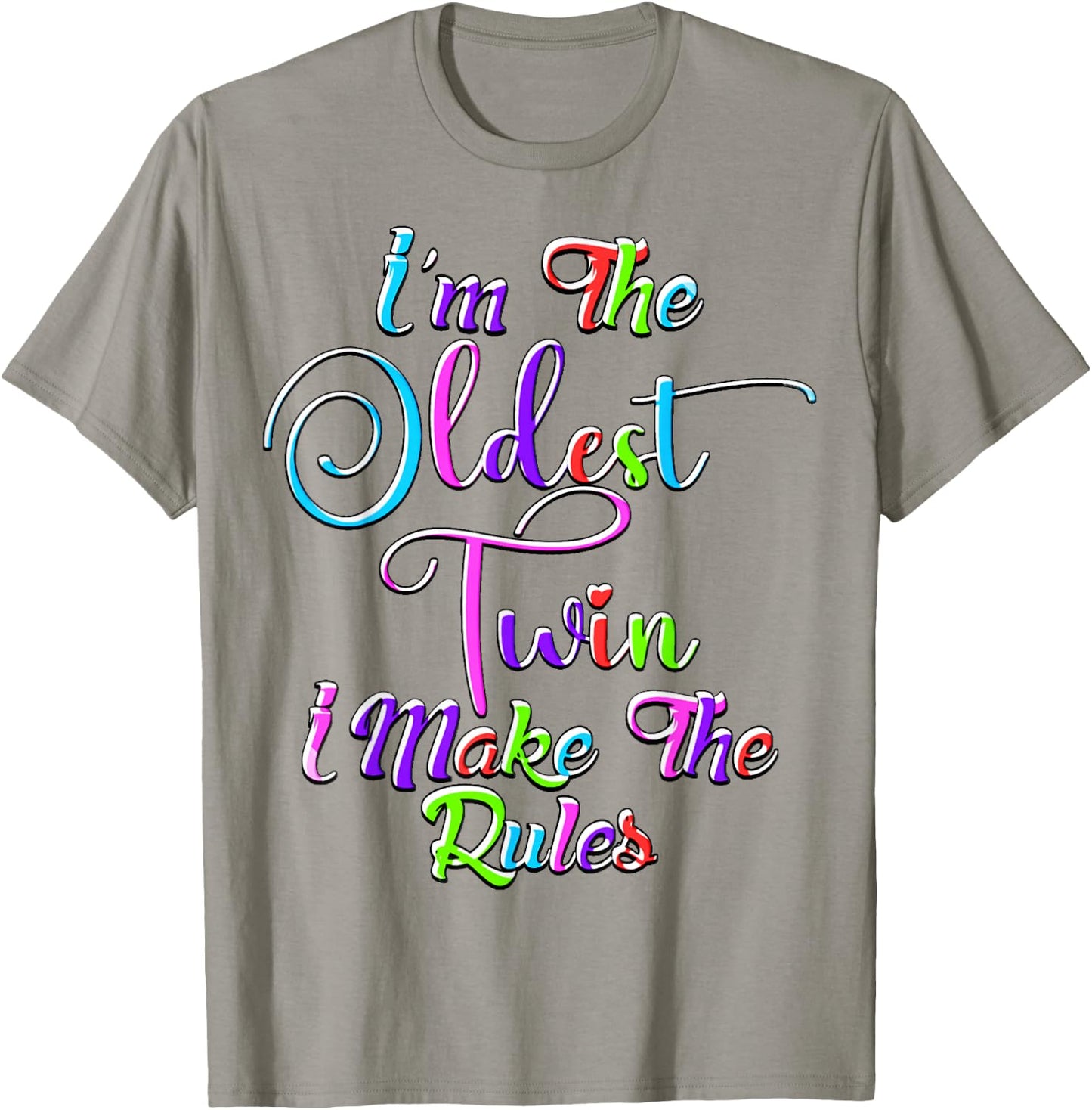 Oldest Twin Shirt Birthday Sibling Funny Twins Matching T-Shirt - T-Shirt | Sand