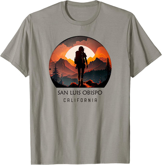 San Luis Obispo Hiking Outdoors Souvenir T-Shirt - T-Shirt | Sand