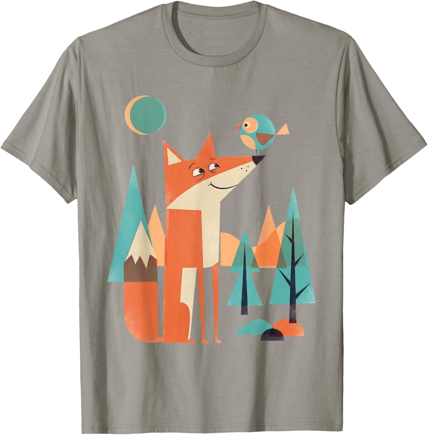 Vintage Retro Mid-Century Modern Look Fox 50s 60s Style T-Shirt - T-Shirt | Sand