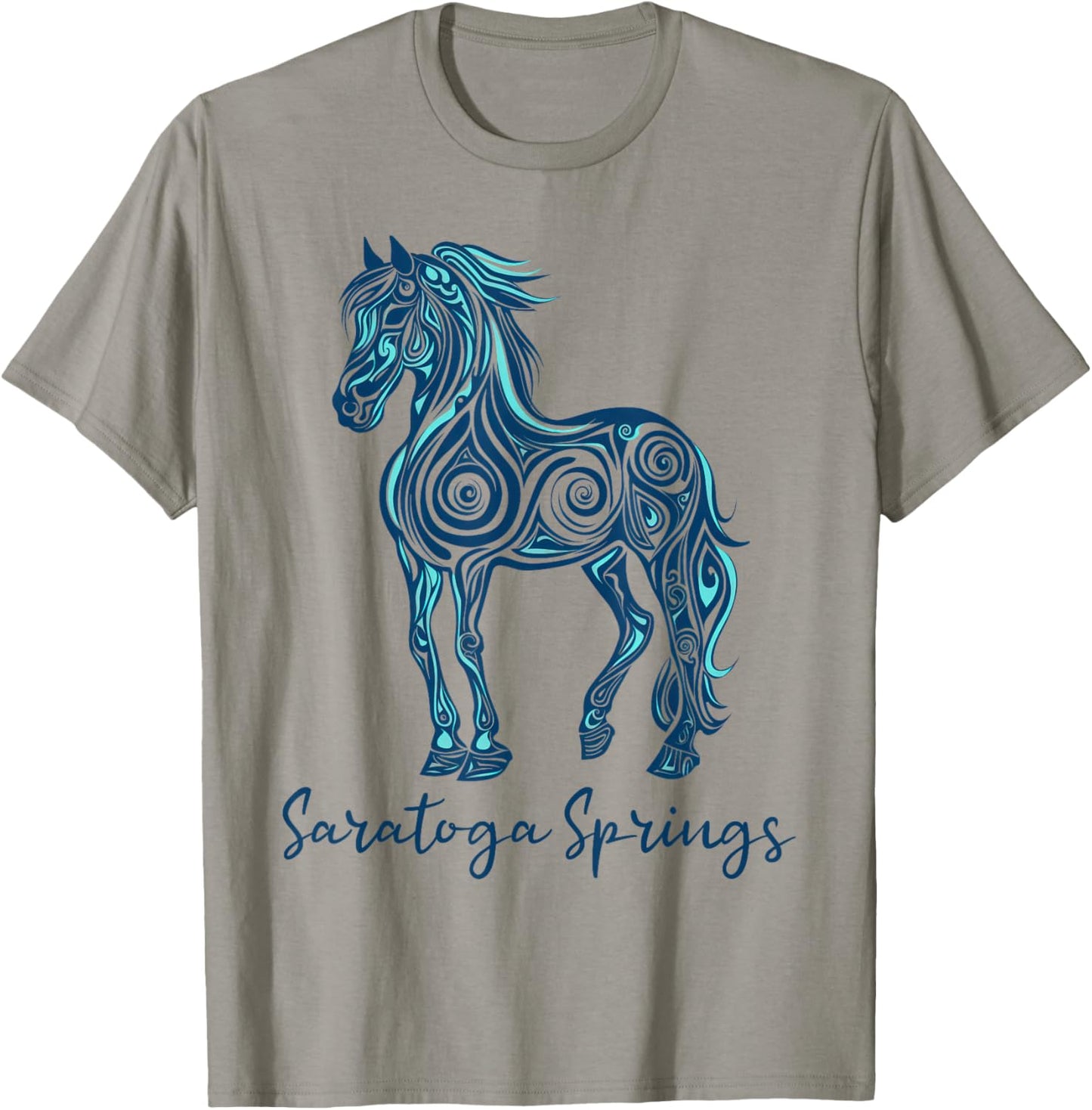 Saratoga Spring New York NY | Horse Race T-Shirt - T-Shirt | Sand