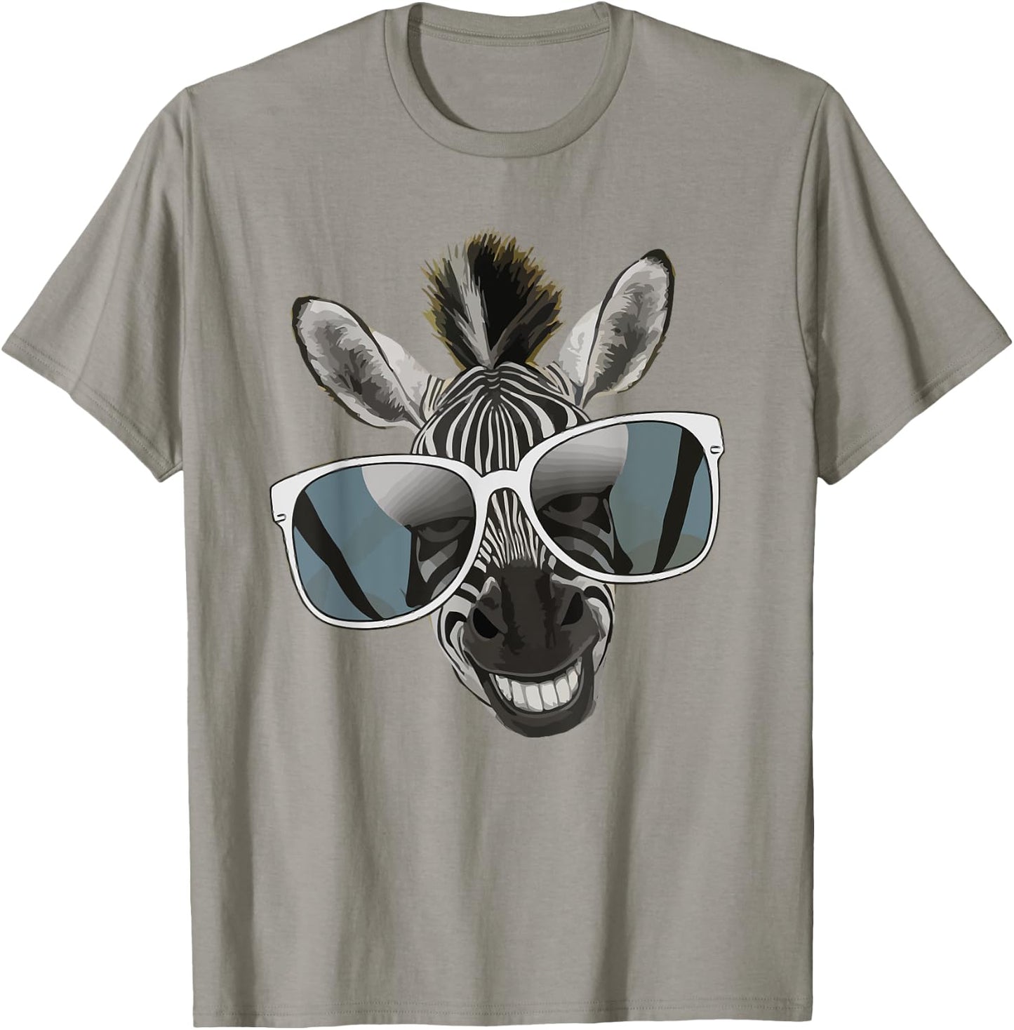 Funny Zebra with Sunglasses T-Shirt - T-Shirt | Sand