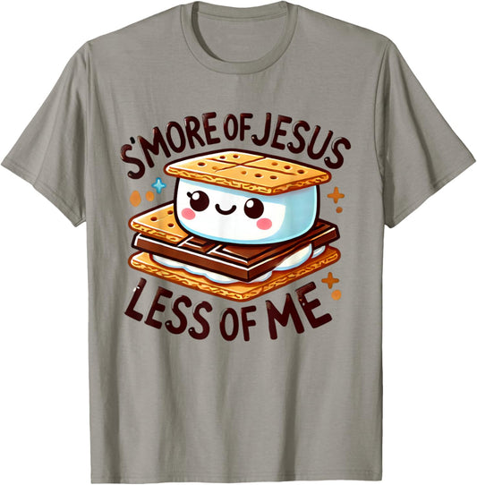 Unique Design S'More Of Jesus And Less Of Me Camper Lover T-Shirt - T-Shirt | Sand